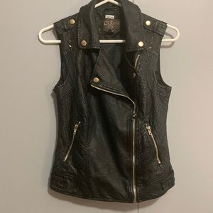 Ci Sono by Cavalini Faux Leather Vest